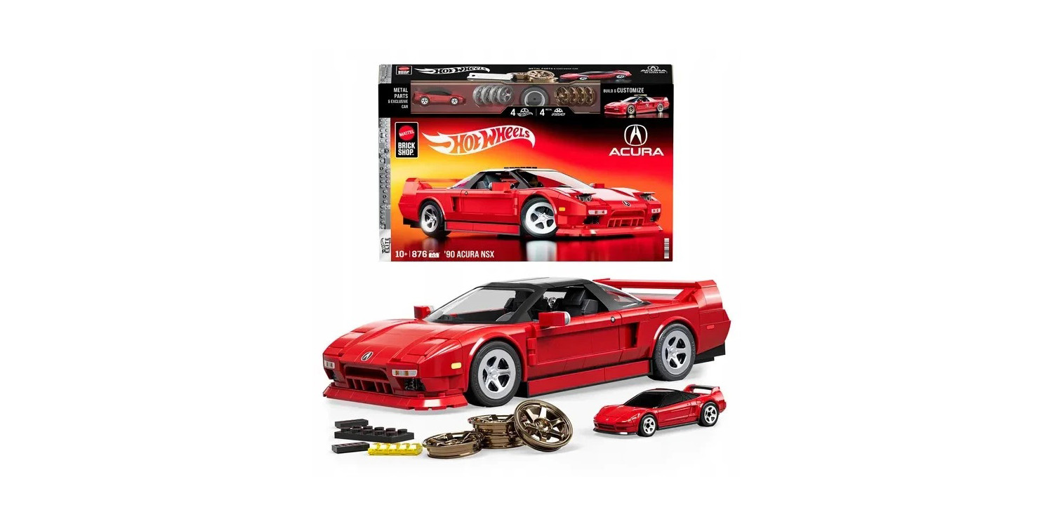 HotWheels JFT17 Acura NSX 1990 - Mattel Brick Shop - 876 Teile 1:16