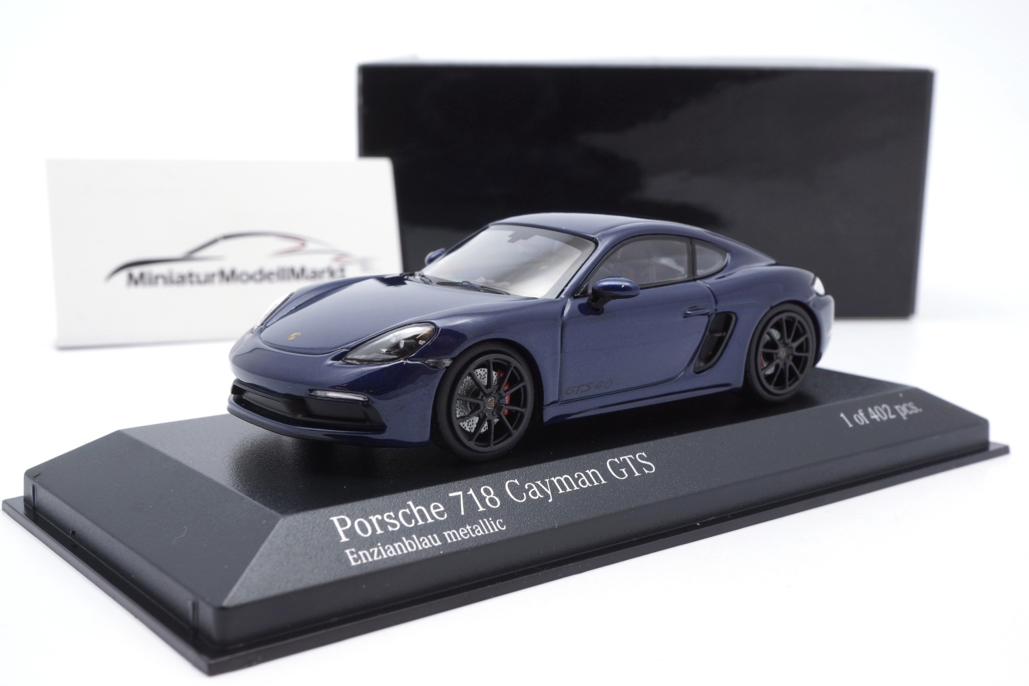 Minichamps 410069002 Porsche 718 Cayman GTS (982) - Blue Metallic - 2020 1:43