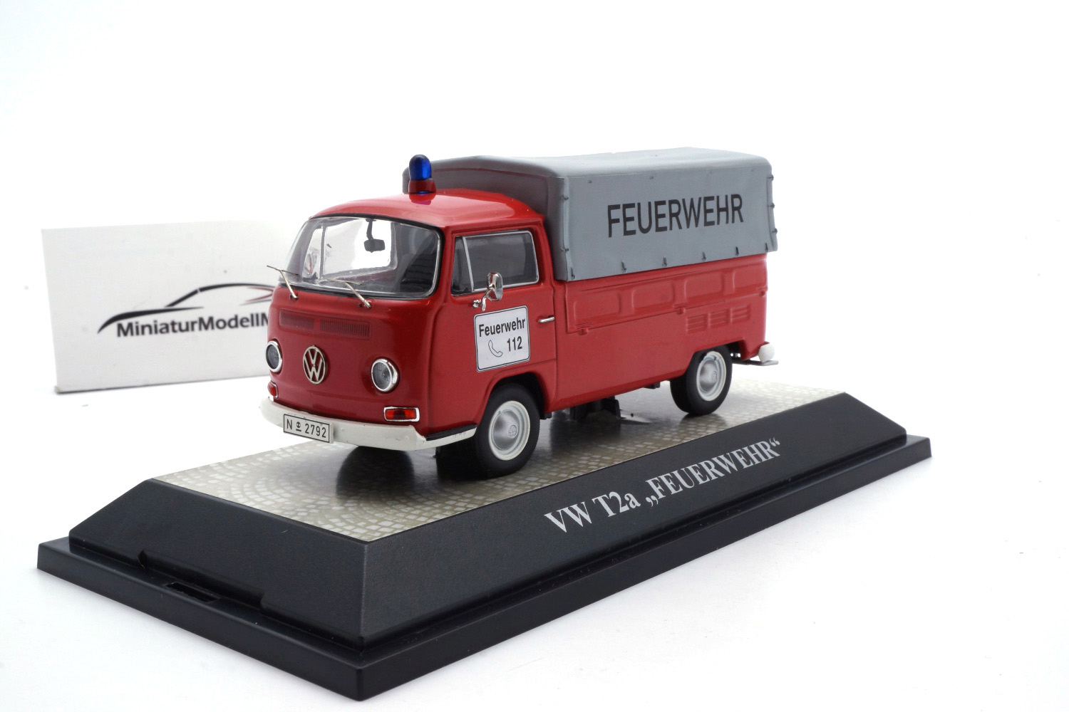 Premium ClassiXXs 11354 VW T2a Pritsche - Feuerwehr - mit Plane 1:43