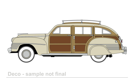 Oxford 87CB42003 Chrysler Town & Country , beige/Holzoptik, 1942 - Vorbestellung 1:87