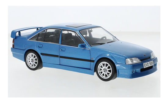 WhiteBox 124138-O Opel Omega Evolution 500, metallic-blau, 1991 1:24