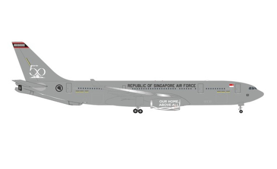 Herpa 536745 Republic of Singapore Air Force Airbus A330 MRTT - 112 Squadron, Changi Air Base RSAF 50 years - 761 1:500