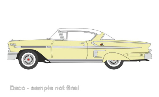 Oxford 87CIS58002 Chevrolet Impala Sport Coupe, hellgelb/weiss, 1958 - Vorbestellung 1:87