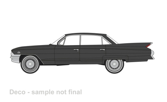 Oxford 87CSD61004 Cadillac Sedan DeVille, schwarz, 1961 - Vorbestellung 1:87