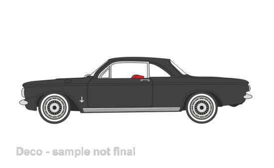 Oxford 87CH63004 Chevrolet Corvair Coupe, schwarz, 1963 - Vorbestellung 1:87