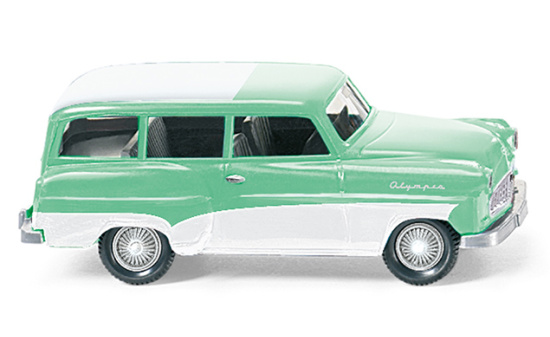 Wiking 085006 Opel Caravan 1956 - mintgrün mit weißem Dach 1:87