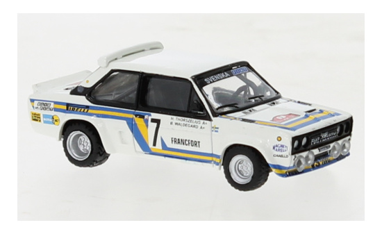 Brekina 22661 Fiat 131 Abarth, No.7, Svenska Fiat, Monte Carlo, B.Waldegaard, 1980 1:87