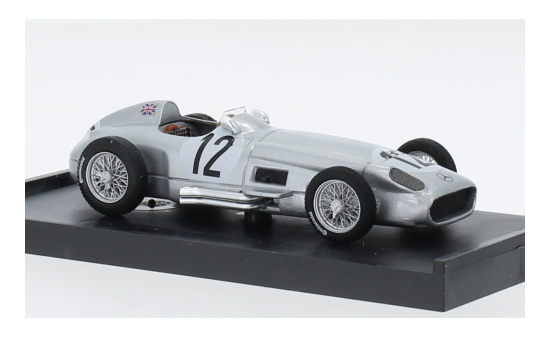 Brumm R072C Mercedes W196, No.12, Formel 1, GP Großbritannien, Moss Collection, S.Moss, 1955 1:43