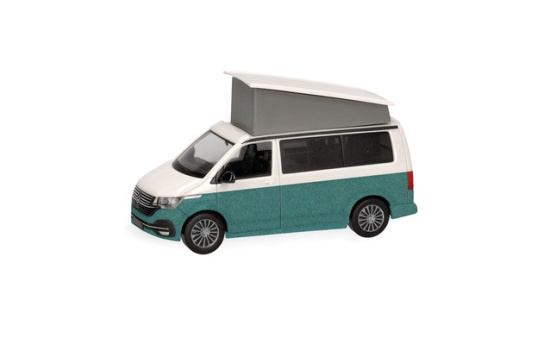 Herpa 096805-004 Volkswagen (VW) T6.1 California, Candy Weiß / Bay Leaf Green metallic - Vorbestellung 1:87