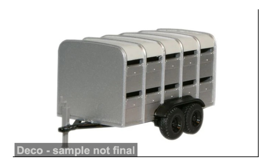 Oxford OXF76FARM001 Anhänger Livestock Trailer - grau - Vorbestellung 1:76
