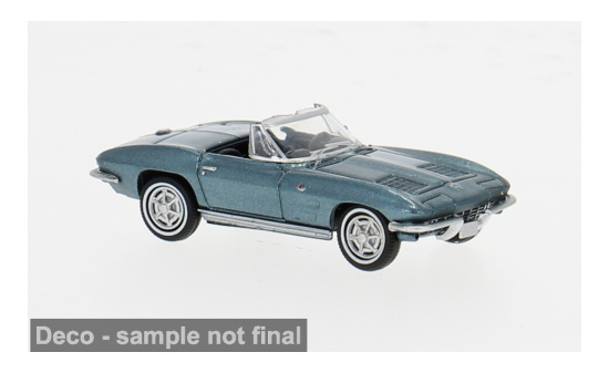Brekina BRE18027 Chevrolet Corvette C2 Cabrio - grün (Metallic) - Vorbestellung 1:87