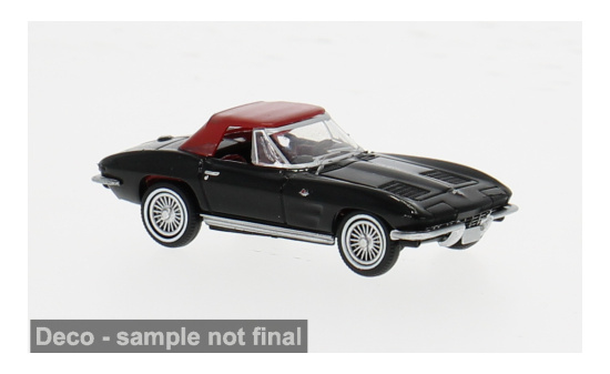 Brekina BRE18025 Chevrolet Corvette C2 Cabrio - schwarz - Vorbestellung 1:87