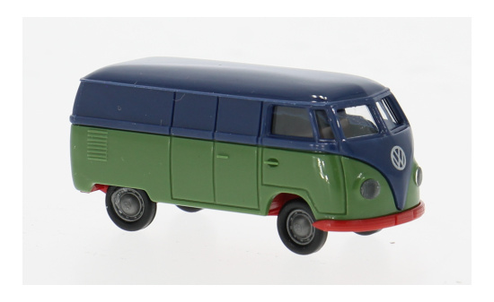 Brekina BRE32075 VW T1a Kasten - dunkelblau , grün - Vorbestellung 1:87