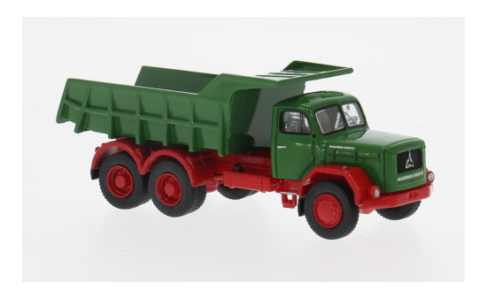 Brekina BRE83306 Magirus Jupiter Kipper - grün , rot 1:87