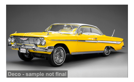 Sun Star SUN2112 Chevrolet Impala Convertible Lowrider - gelb - Vorbestellung 1:18