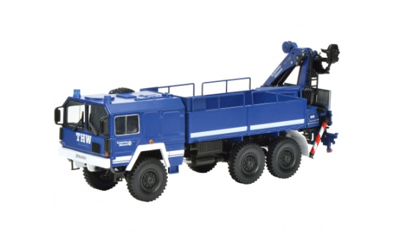 Schuco 450775700 MAN 7t gl KAT1 6x6 THW mit Ladekran, 1:32 - Vorbestellung 1:32
