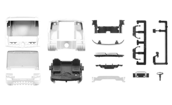 Herpa 084222 Mercedes-Benz Arocs S Fahrerhaus mit integriertem Grill
Inhalt: 2 Stück 1:87