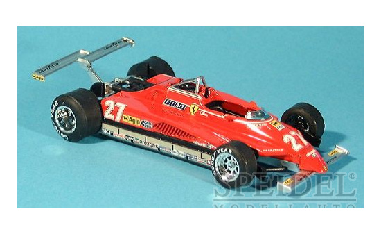 Brumm R272 Ferrari 126C2 turbo, No.27, Formel 1, GP Long Beach, G.Villeneuve, 1982 1:43