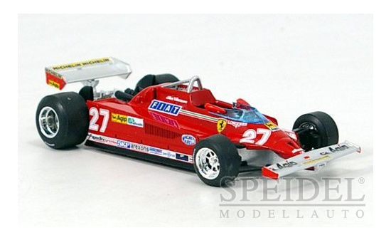 Brumm R390 Ferrari 126CK Turbo, No.27, Scuderia Ferrari, Formel 1, GP Italien, G.Villeneuve, 1981 1:43