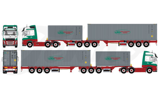 Herpa 80464401 Volvo FH GL Container Eurocombi 
