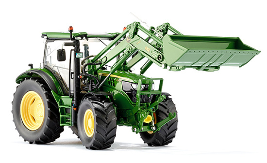 Wiking 077344 John Deere 6125R m. Frontlader 1:32