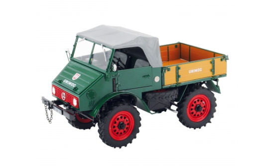 Schuco 450014200 Mercedes-Benz Unimog 401 mit Softtop, 1:18 - Vorbestellung 1:18