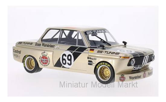 BoS-Models 072 BMW 2002 Gr.2, No.69, GS Tuning, Warsteiner, DRM, 1975, J.Obermoser 1:18