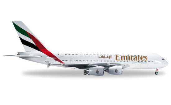 Herpa 555432-002 Emirates Airbus A380-800 1:200