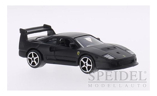 Bburago 18-56007GREY Ferrari F40 Competizione, matt-schwarz 1:64