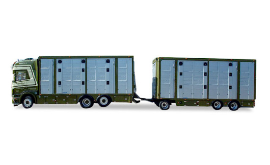 Herpa 80469550 Scania R TL Viehtransporter-Hängerzug 