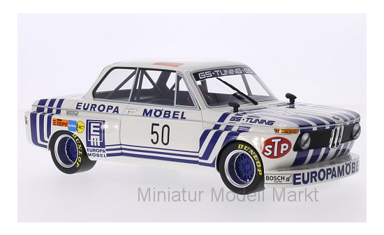 BoS-Models 201 BMW 2002 Gr.2, No.50, GS Tuning, Europa Möbel, DRM, 1974, J.Obermoser 1:18