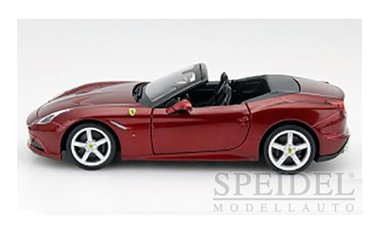 Bburago 18-36903DARKRED Ferrari California T, metallic-dunkelrot, Dach geöffnet 1:43