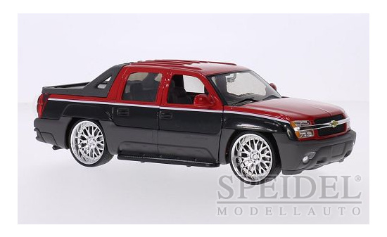 Welly 22094RED/BLACK Chevrolet Avalanche Tuning, rot/schwarz, 2002 1:24
