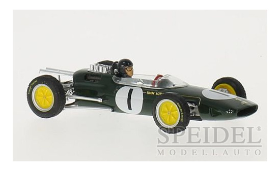 Brumm R331-CH Lotus 25, No.1, Team Lotus, Formel 1, GP Belgien, mit Fahrerfigur, J.Clark, 1963 1:43