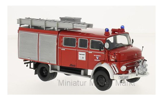 Neo 96810 Mercedes L 911 Metz B/36, rot, Freiwillige Feuerwehr Marlesreuth, Lang mit Rolltor, 1981 1:43