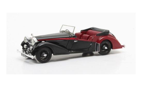 Matrix Scale Models 10105-011 Alvis 4.3 Litre Vanden Plas Tourer Cabriolet 1938 Zwart/Rood 1:43