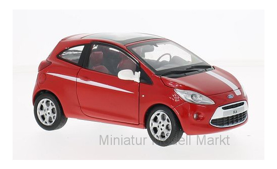 Motormax 73382REDWHITE Ford Ka, rot/weiss 1:24