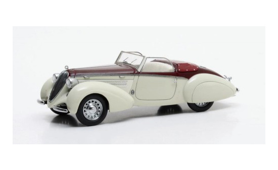 Matrix Scale Models 41806-011 Steyr 220 Gleaser Sport Cabrio 1938 Wit/Maroon 1:43