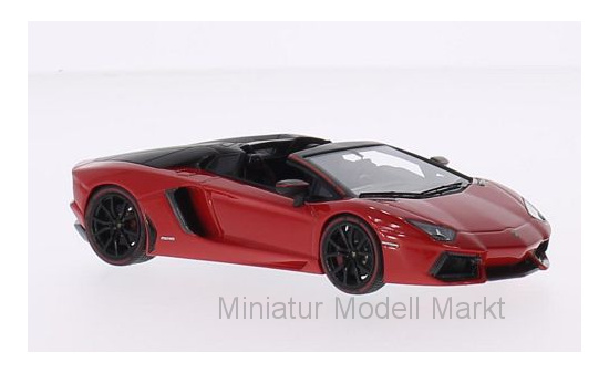 Look Smart LS413PIR-B Lamborghini Aventador LP700-4 Roadster, rot/matt-schwarz, Pirelli Edition 1:43