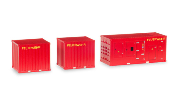 Herpa 076807 Zubehör 1 x Stromaggregat und 2 x 10 ft. Container 