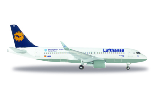 Herpa 530699 Lufthansa Airbus A320 - 25 Jahre Flughafen München D-AIUQ 1:500