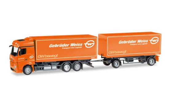 Herpa 308083 Mercedes-Benz Actros Bigspace Wechselkoffer-Hängerzug 