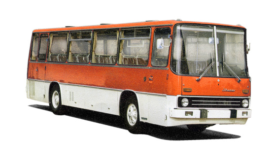 Brekina 59601 Ikarus 255.72 Überlandbus, rot/weiss, 1972 1:87