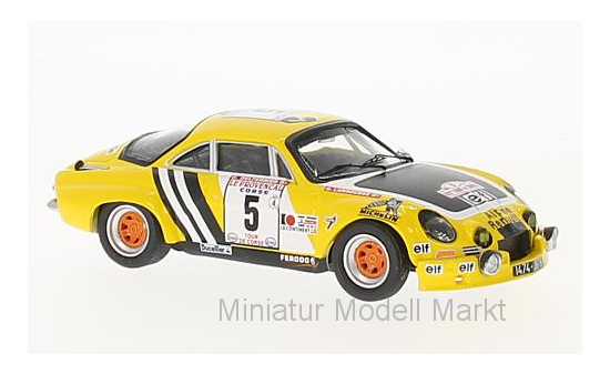 Trofeu 0839 Alpine Renault A110, No.5, Rallye WM, Rallye Tour de Corse, G.Larrousse/C.Delferrier, 1975 1:43