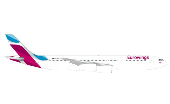 Herpa 531566 Eurowings Airbus A340-300 1:500
