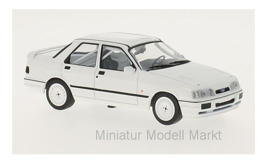 IXO MDCS009 Ford Sierra Cosworth 4X4, matt-weiss, Plain Body Version, inklusive 4 Ersatzräder, 1991 1:43
