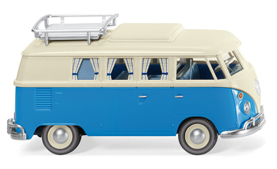 Wiking 079733 VW T1 Campingbus - perlweiß/blau 1:87