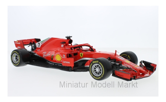 Bburago 18-16806R Ferrari SF71H, No.7, Formel 1, K.Räikkönen, 2018 1:18