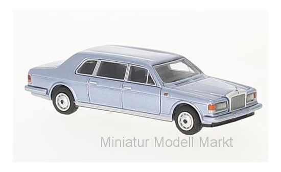 BoS-Models 87360 Rolls Royce Silver Spur II Touring Limousine, metallic-hellblau, 1985 1:87