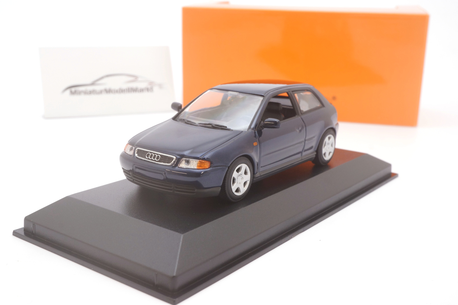 Minichamps 1:43 audi a3-1996-Blue metallic